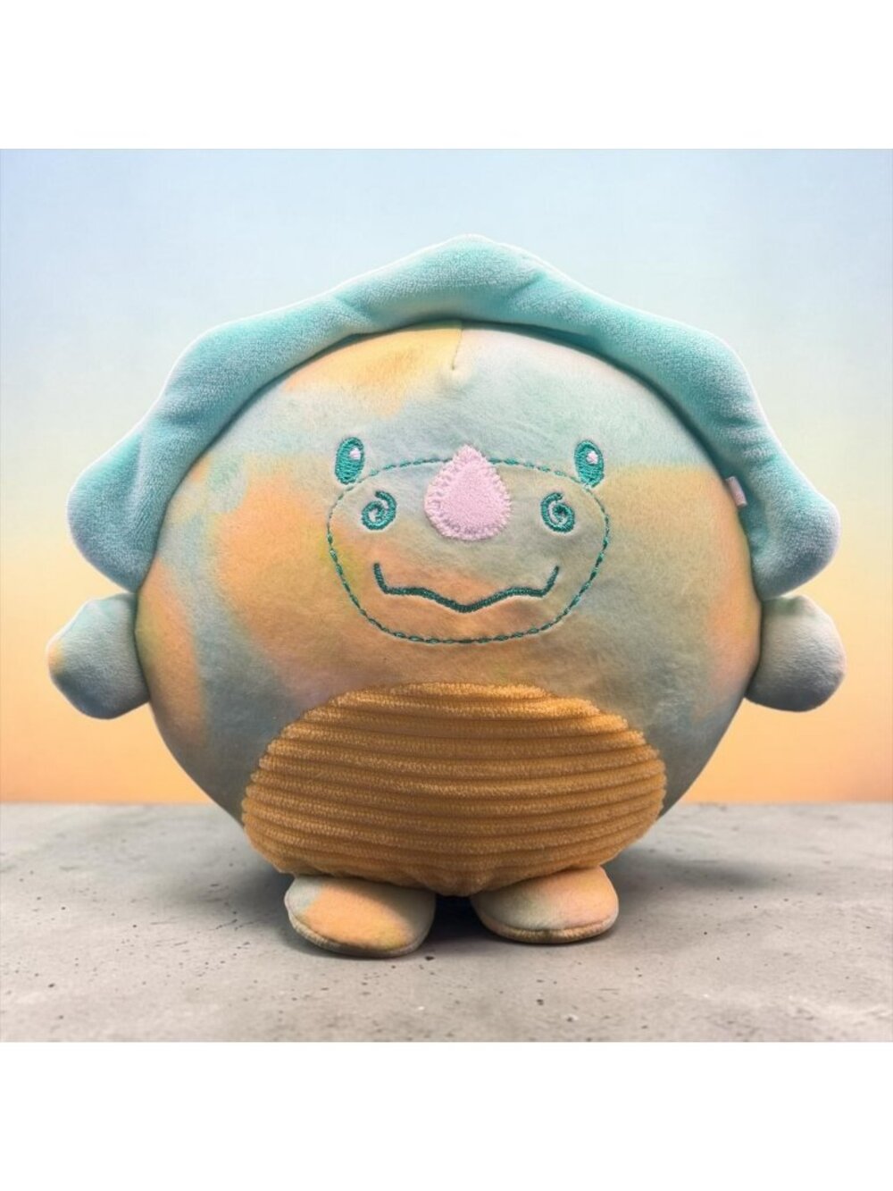 Animal Adventure Tie-Dye Dinosaur Plush Toy 6" Stuffed Animal Pastel Colors